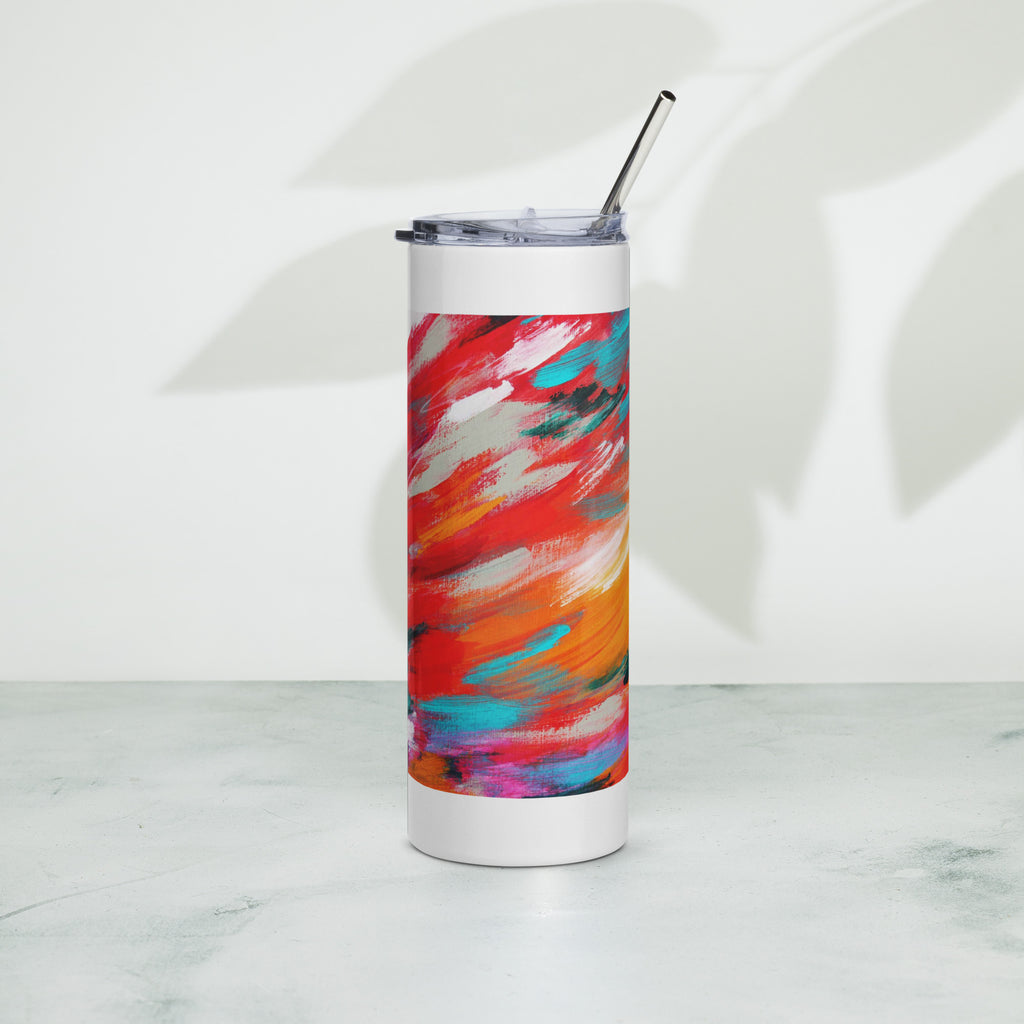 Abstract Stainless steel tumbler